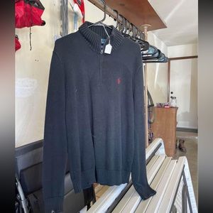 Mens RL Polo 1/4 zip sweater